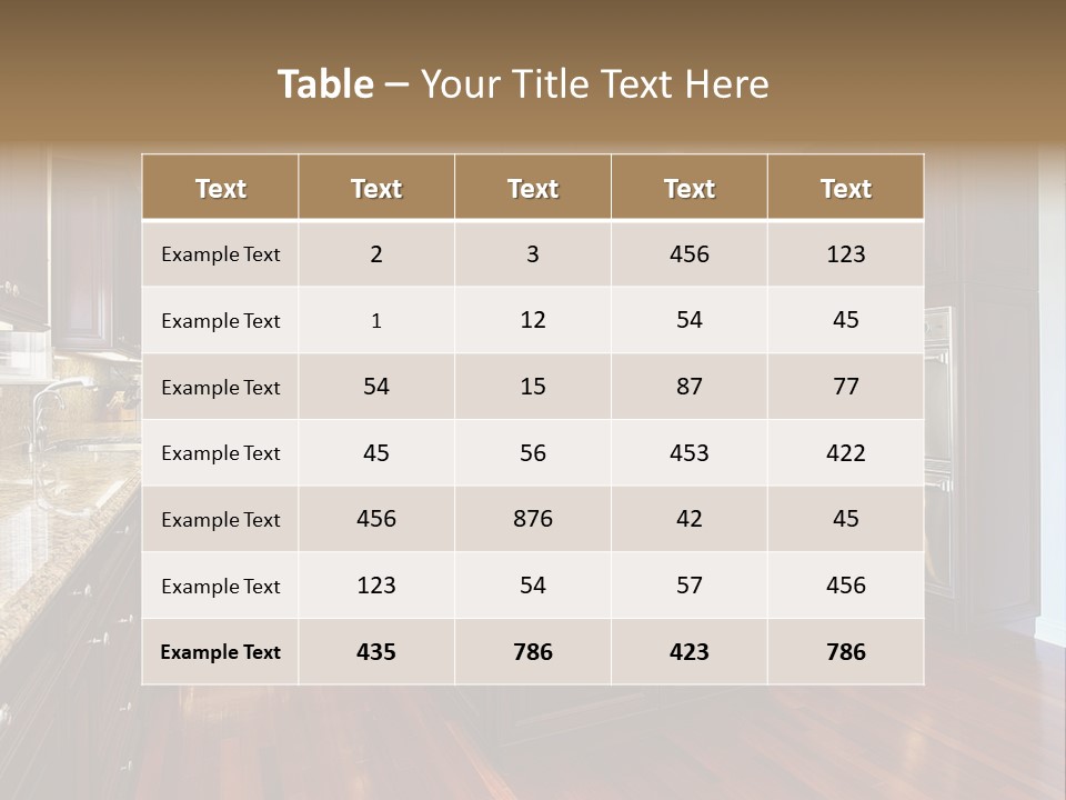 Furniture Counter Dining PowerPoint Template