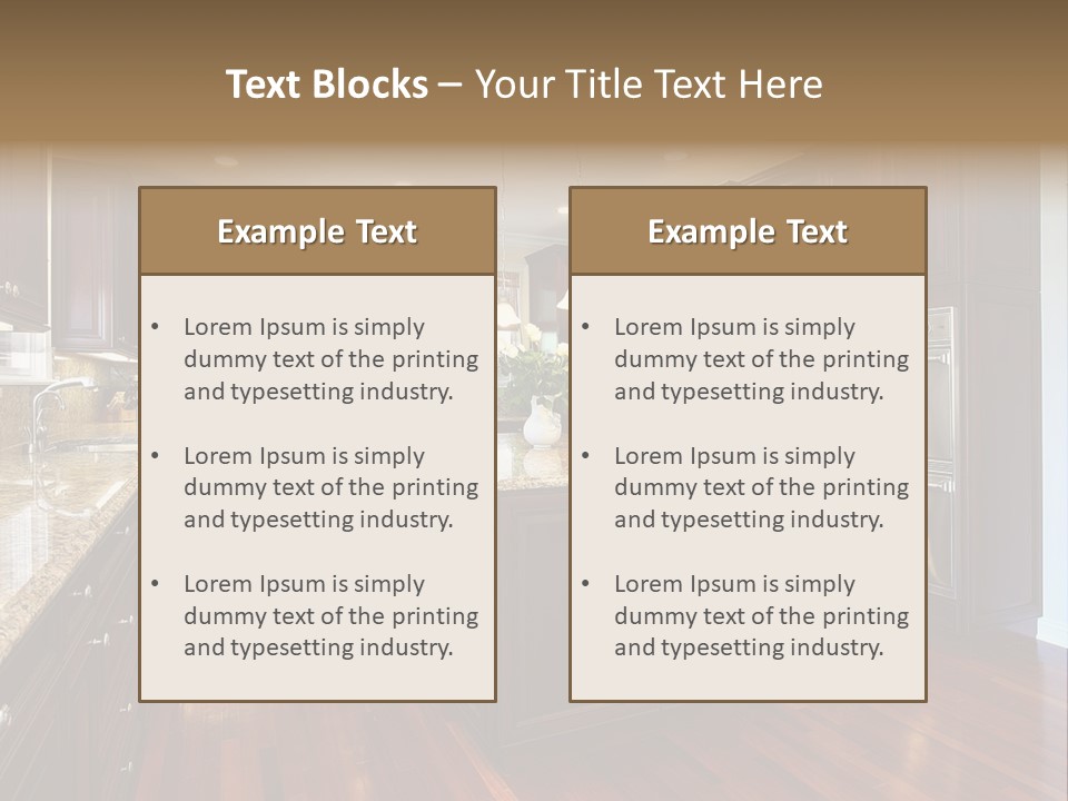 Furniture Counter Dining PowerPoint Template