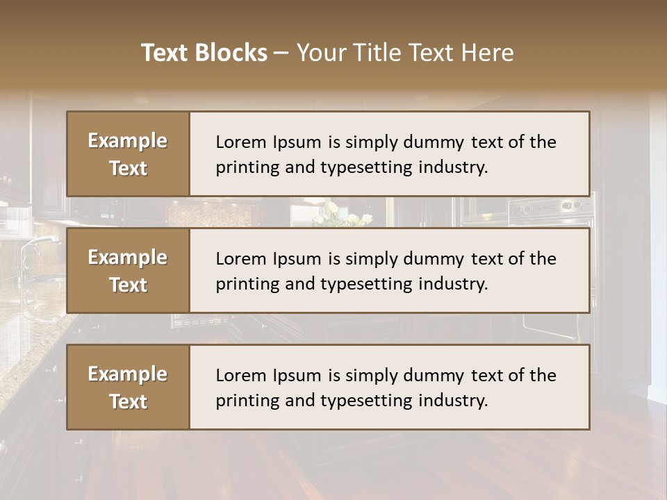 Furniture Counter Dining PowerPoint Template