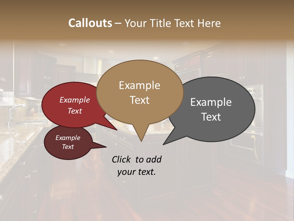 Furniture Counter Dining PowerPoint Template