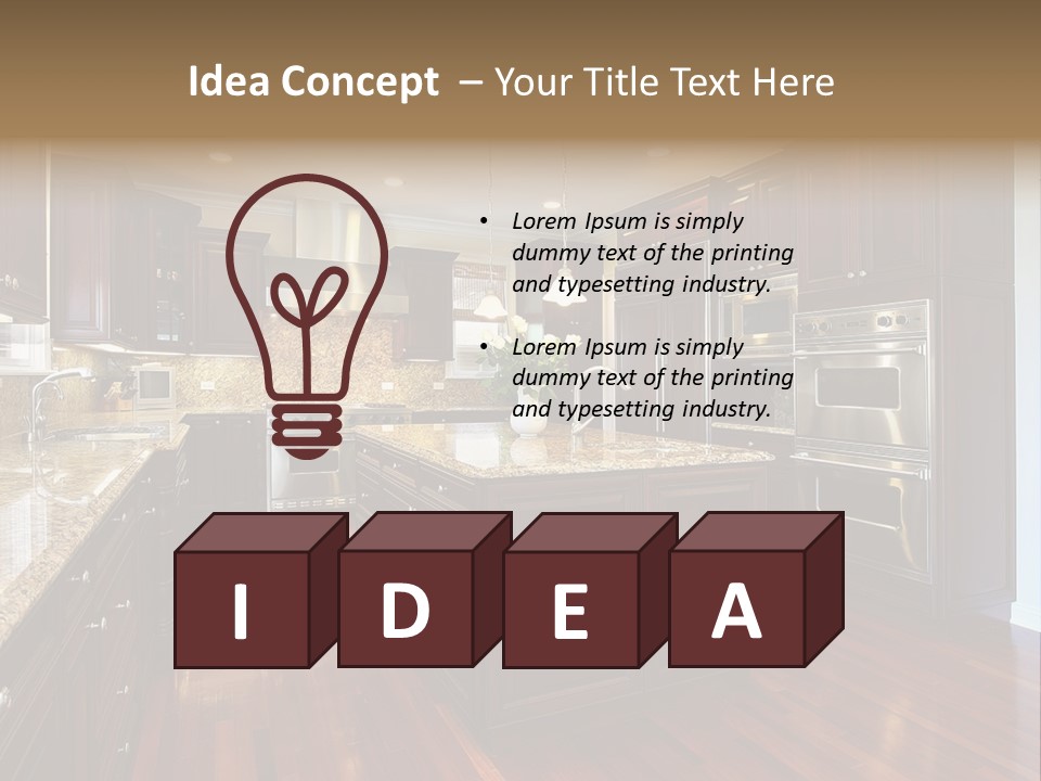 Furniture Counter Dining PowerPoint Template