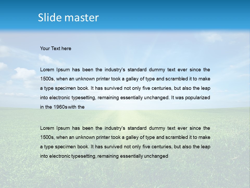 Outdoor Sky Land PowerPoint Template