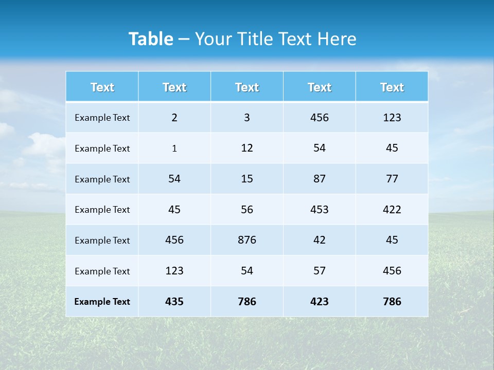 Outdoor Sky Land PowerPoint Template