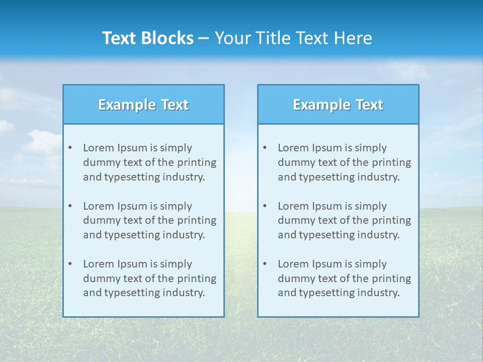 Outdoor Sky Land PowerPoint Template