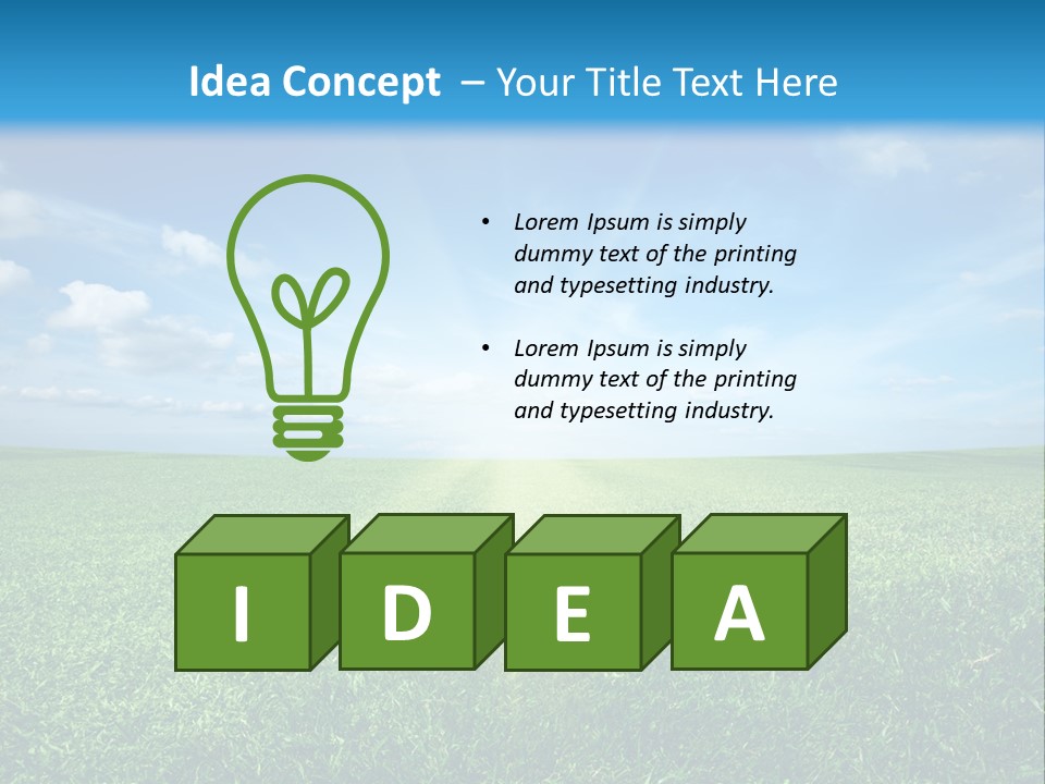 Outdoor Sky Land PowerPoint Template