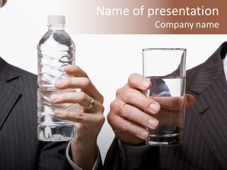 Glassware Businessman People PowerPoint Template