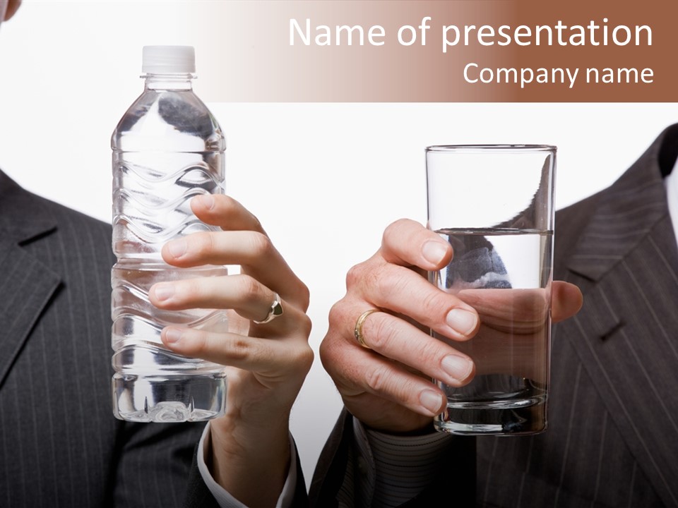 Glassware Businessman People PowerPoint Template