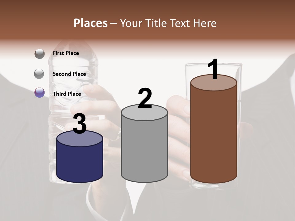 Glassware Businessman People PowerPoint Template