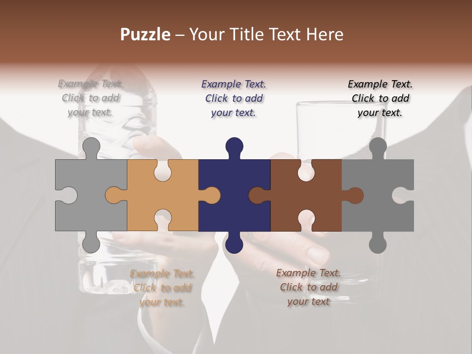 Glassware Businessman People PowerPoint Template