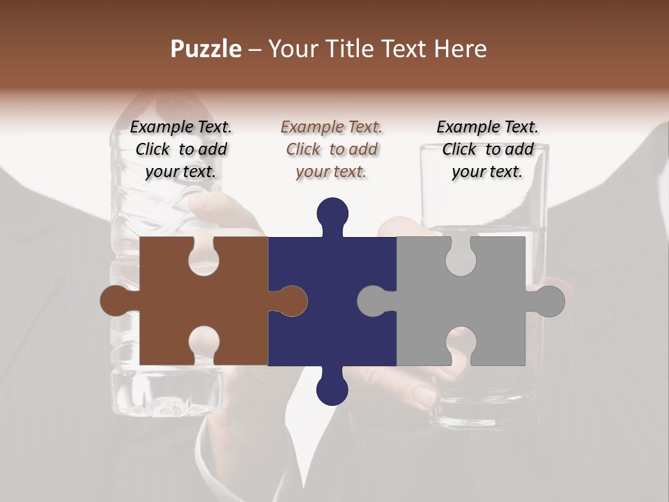 Glassware Businessman People PowerPoint Template