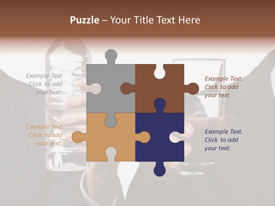 Glassware Businessman People PowerPoint Template