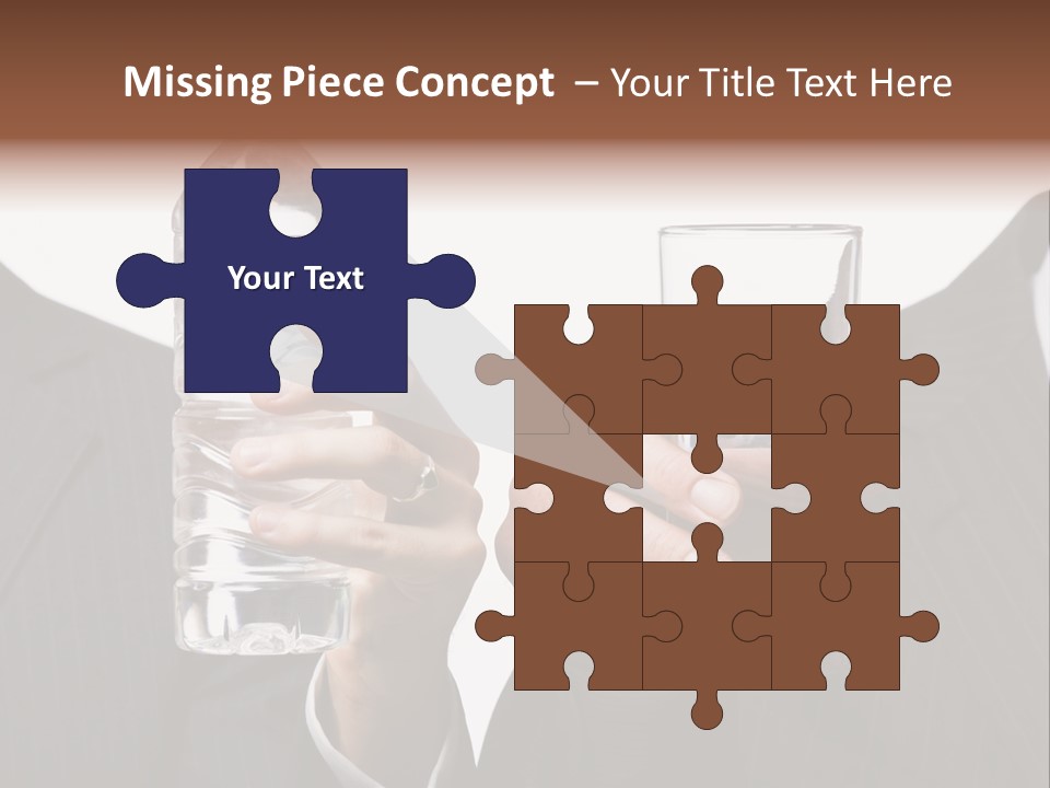 Glassware Businessman People PowerPoint Template