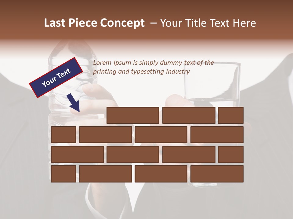 Glassware Businessman People PowerPoint Template