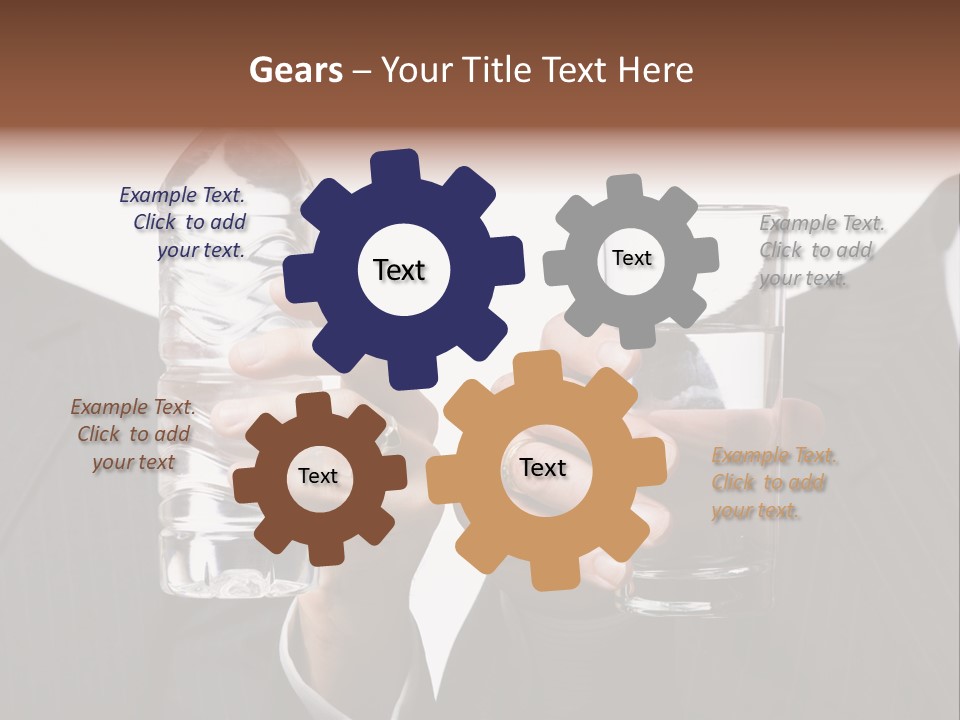 Glassware Businessman People PowerPoint Template