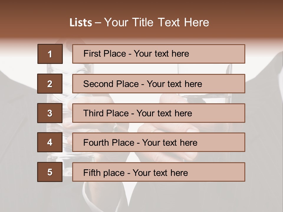 Glassware Businessman People PowerPoint Template