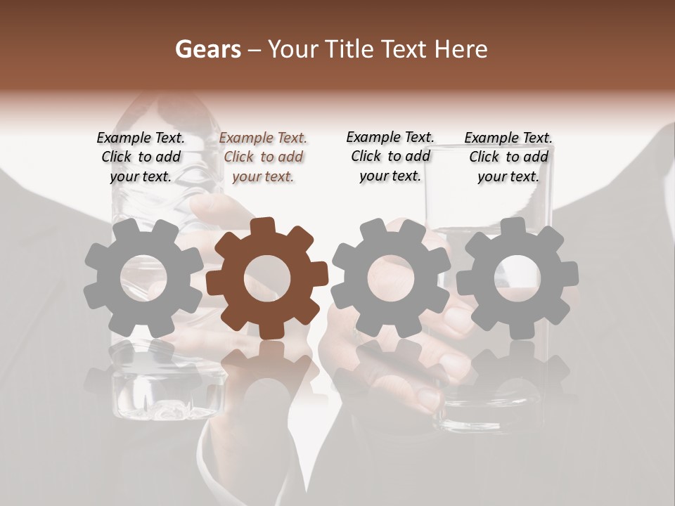 Glassware Businessman People PowerPoint Template