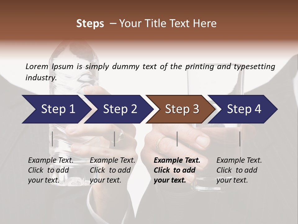 Glassware Businessman People PowerPoint Template