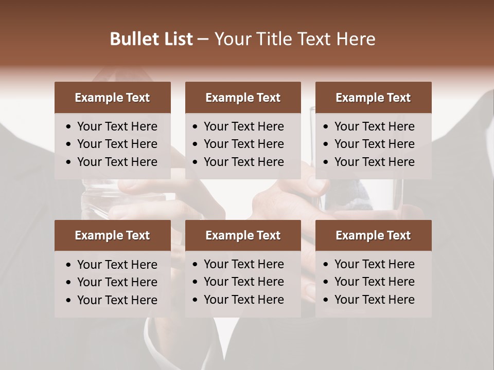 Glassware Businessman People PowerPoint Template