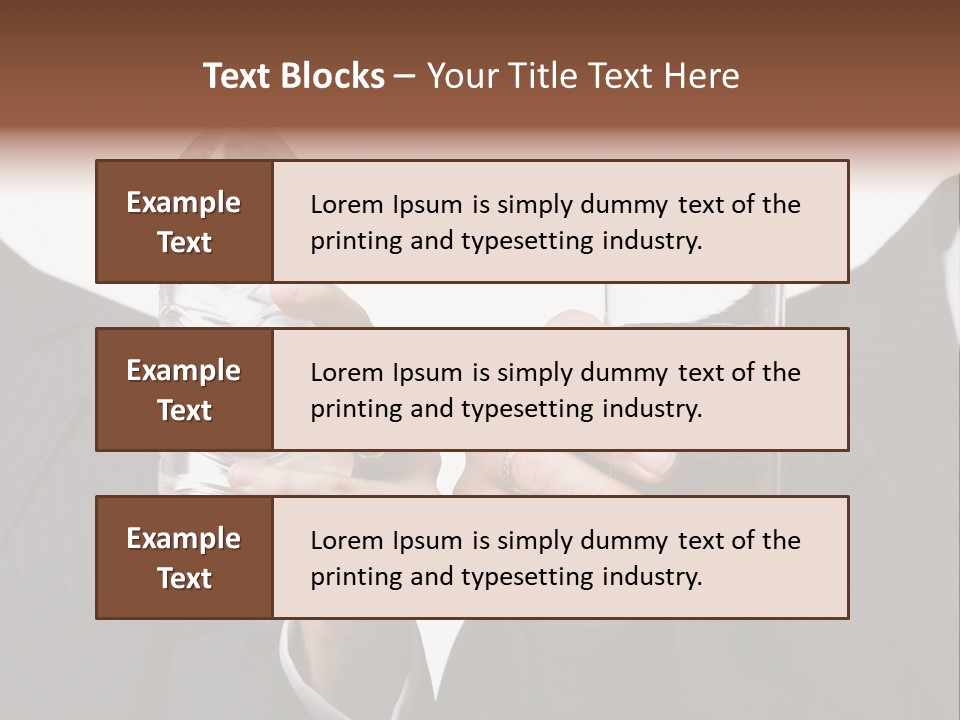 Glassware Businessman People PowerPoint Template