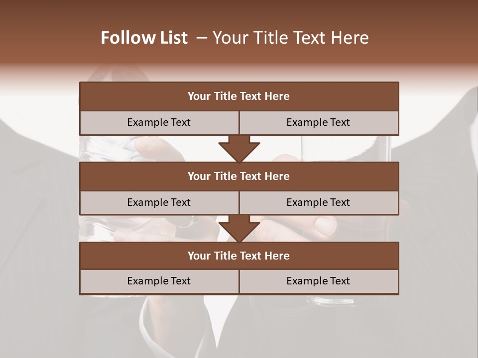 Glassware Businessman People PowerPoint Template