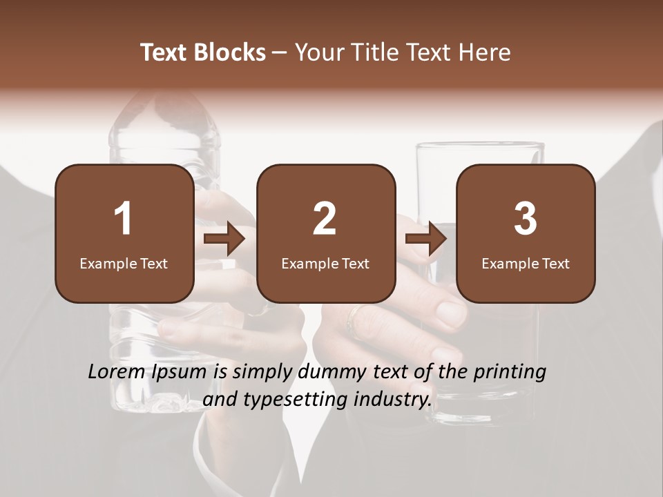 Glassware Businessman People PowerPoint Template