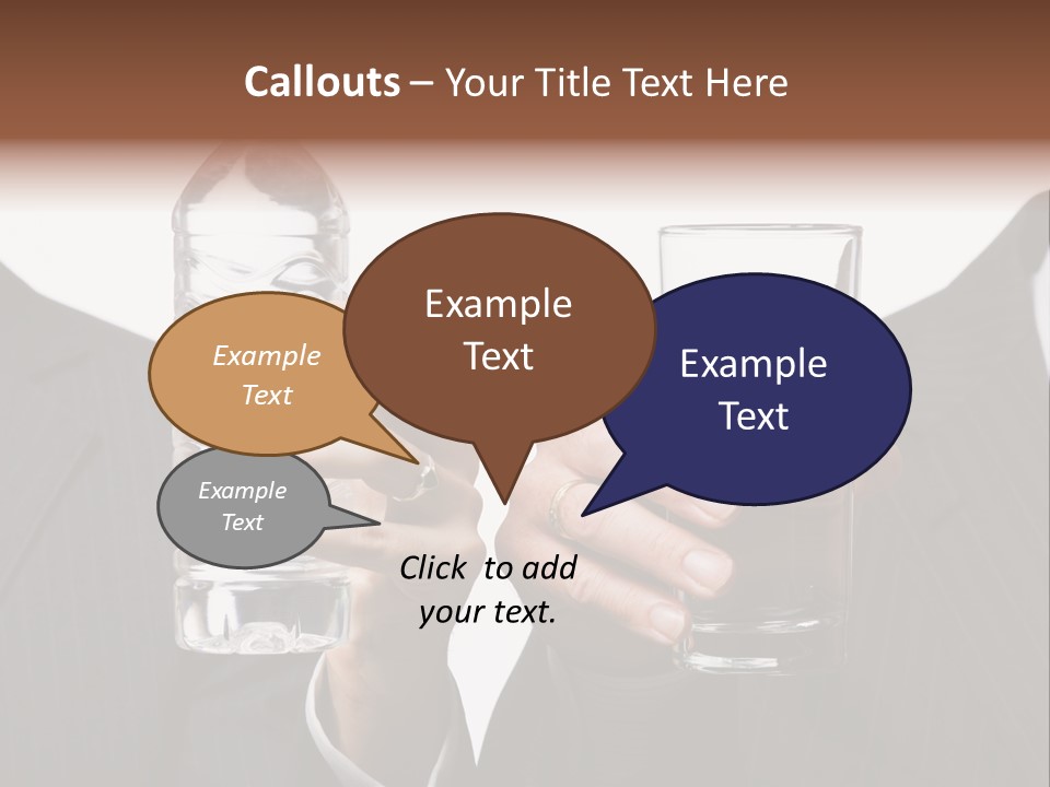 Glassware Businessman People PowerPoint Template