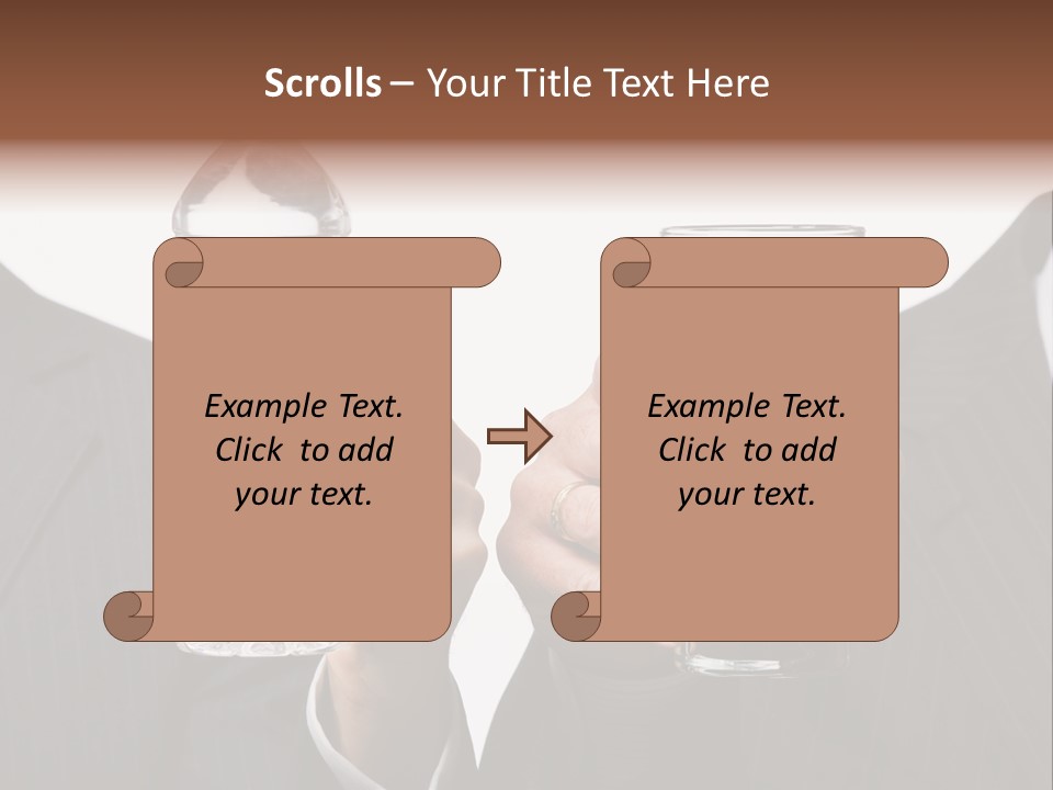 Glassware Businessman People PowerPoint Template