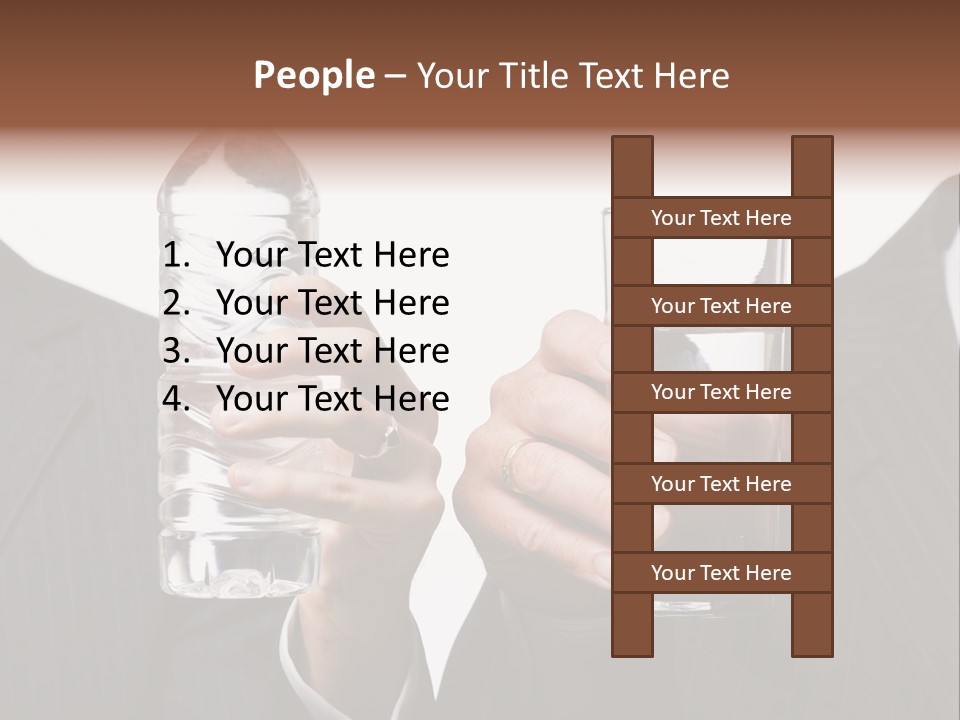 Glassware Businessman People PowerPoint Template