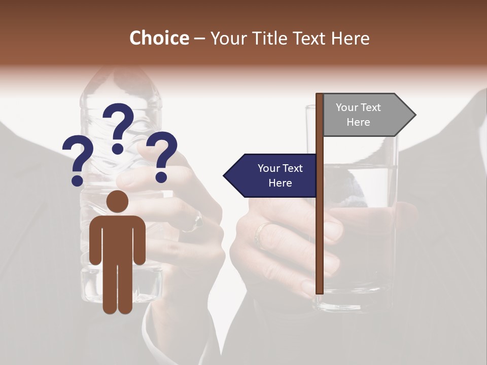 Glassware Businessman People PowerPoint Template