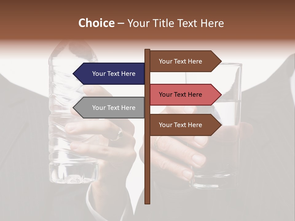 Glassware Businessman People PowerPoint Template