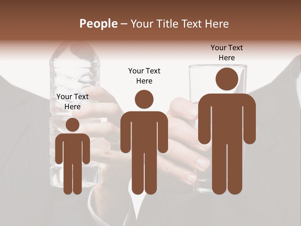 Glassware Businessman People PowerPoint Template