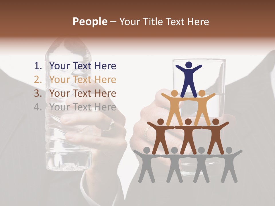 Glassware Businessman People PowerPoint Template