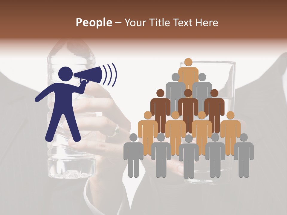 Glassware Businessman People PowerPoint Template