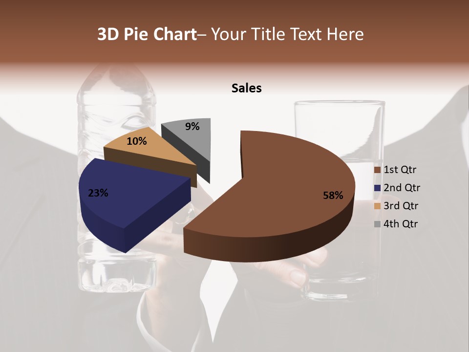 Glassware Businessman People PowerPoint Template