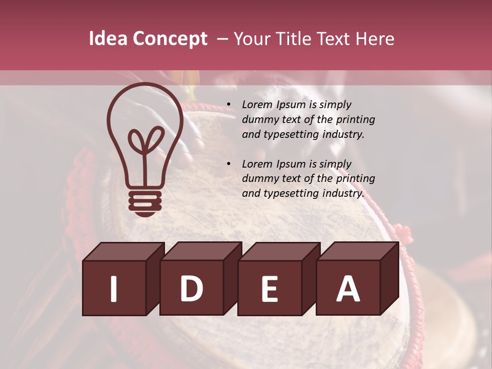 Rhythm Ceremony Drum PowerPoint Template