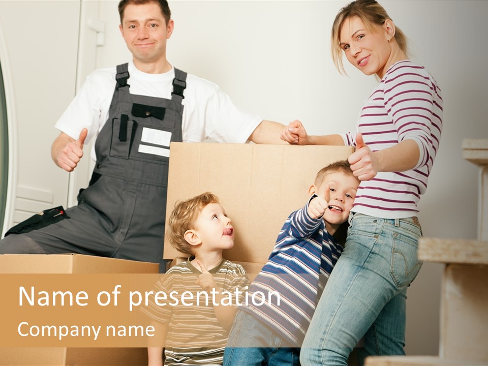 Standing Unpack Wife PowerPoint Template