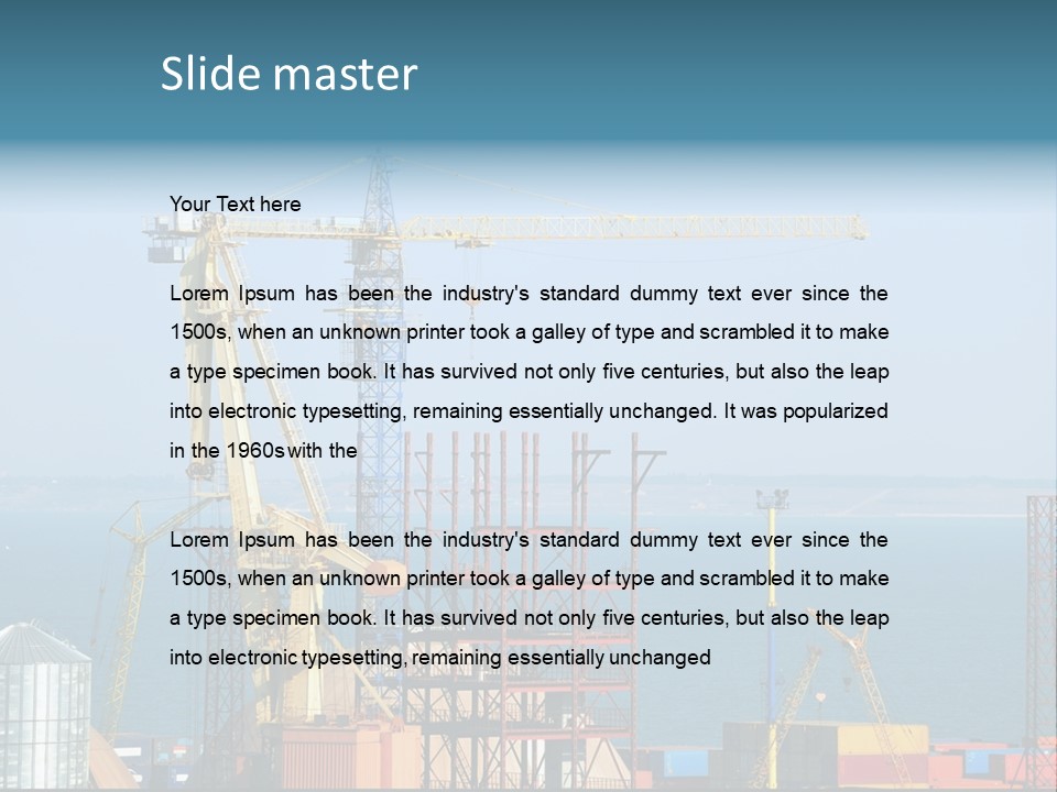 Blue Trade Scrap PowerPoint Template