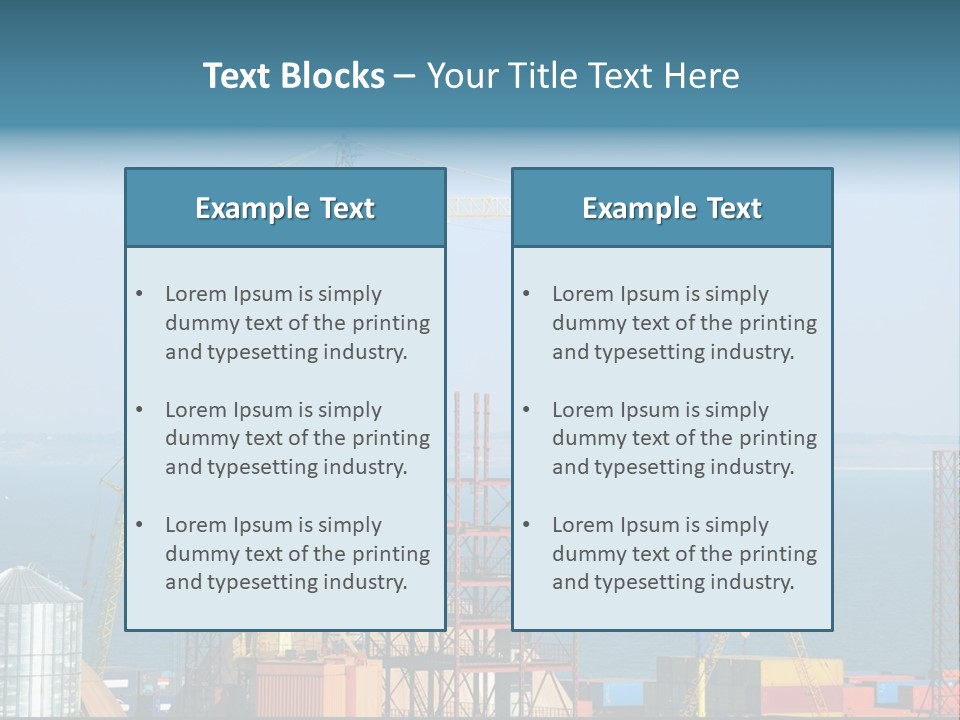 Blue Trade Scrap PowerPoint Template