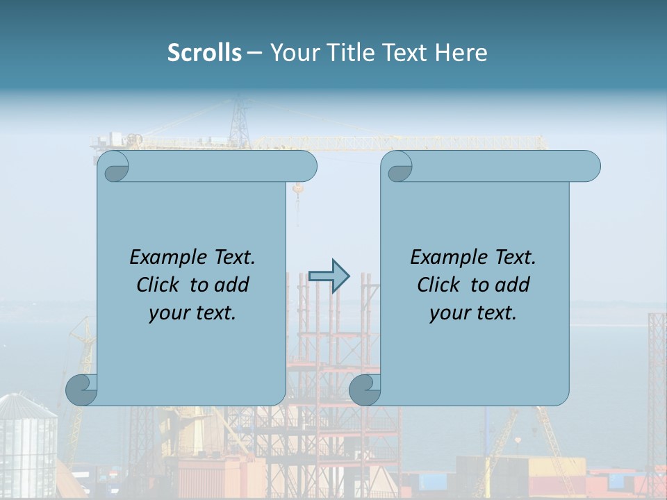 Blue Trade Scrap PowerPoint Template