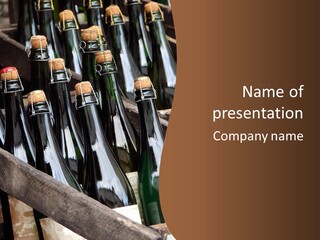 Glass Winemaking Stopper PowerPoint Template