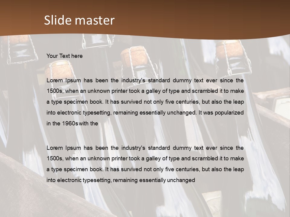 Glass Winemaking Stopper PowerPoint Template