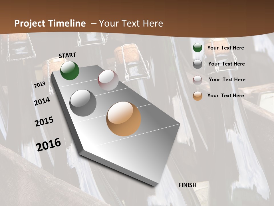 Glass Winemaking Stopper PowerPoint Template