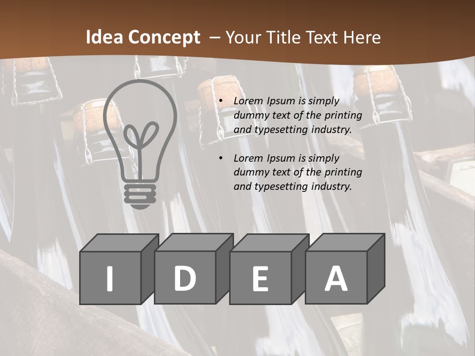 Glass Winemaking Stopper PowerPoint Template