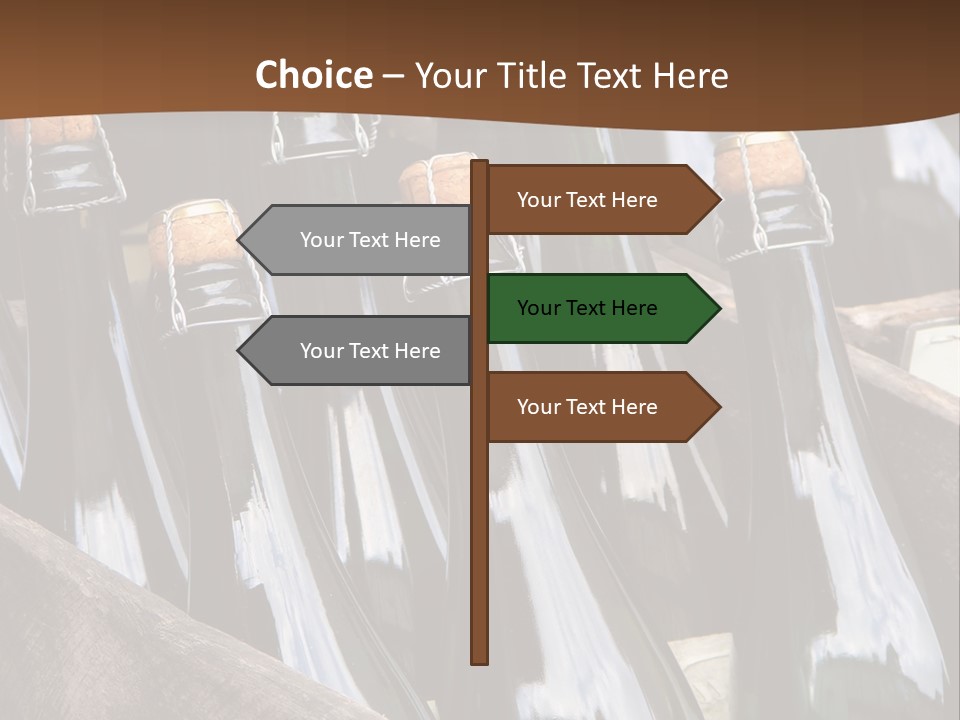 Glass Winemaking Stopper PowerPoint Template