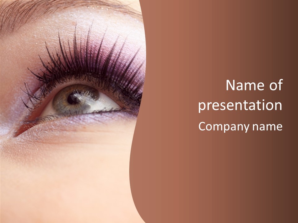 Eye Eyelid Look PowerPoint Template