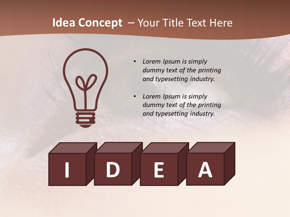 Eye Eyelid Look PowerPoint Template