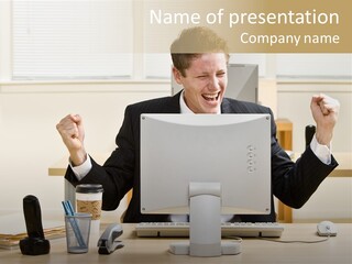 Person European Rooting PowerPoint Template