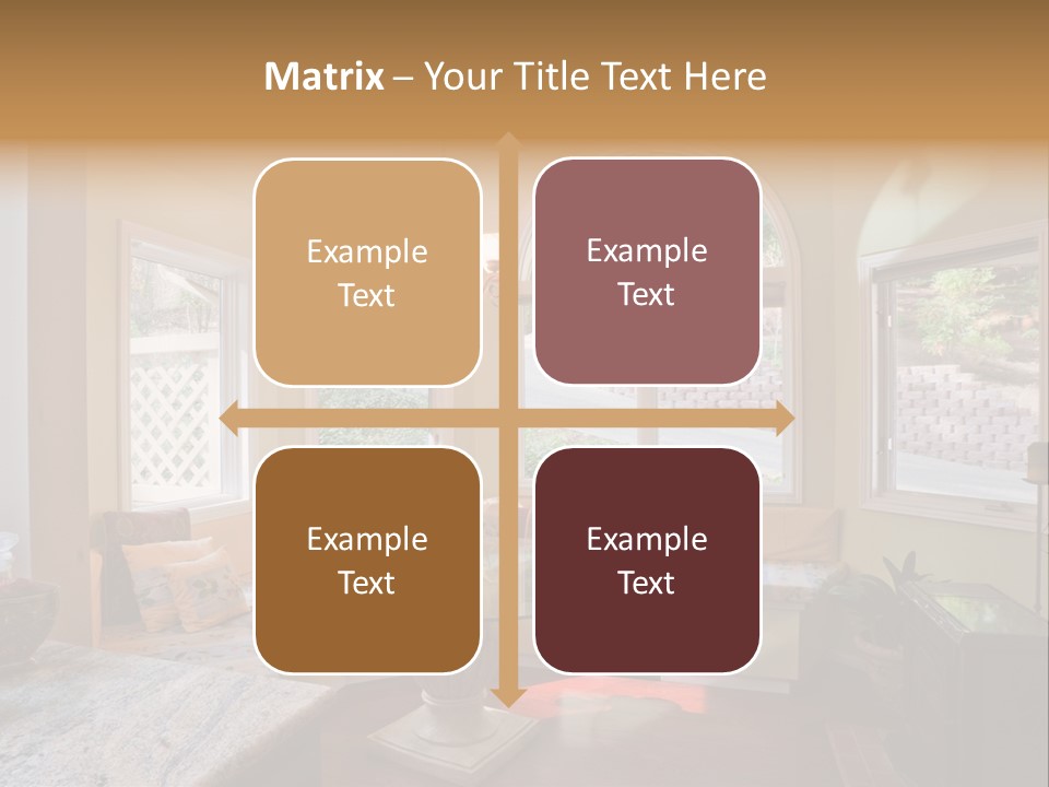 A Table With A Glass Top In Front Of A Window PowerPoint Template