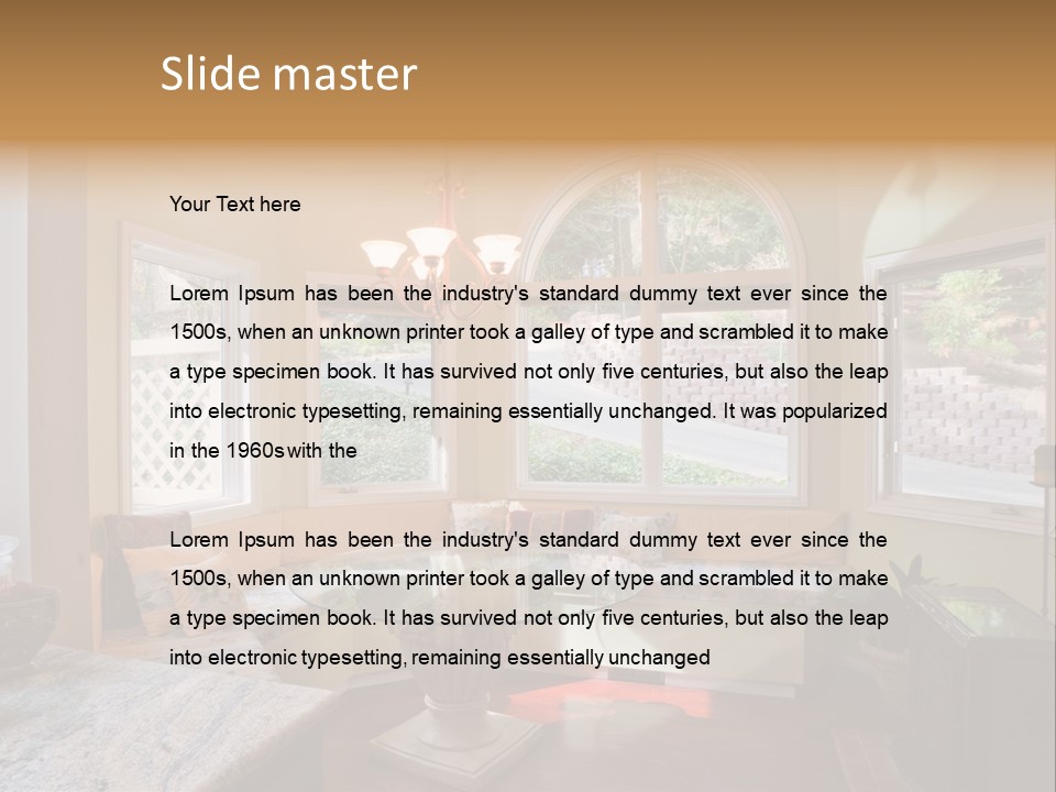 A Table With A Glass Top In Front Of A Window PowerPoint Template