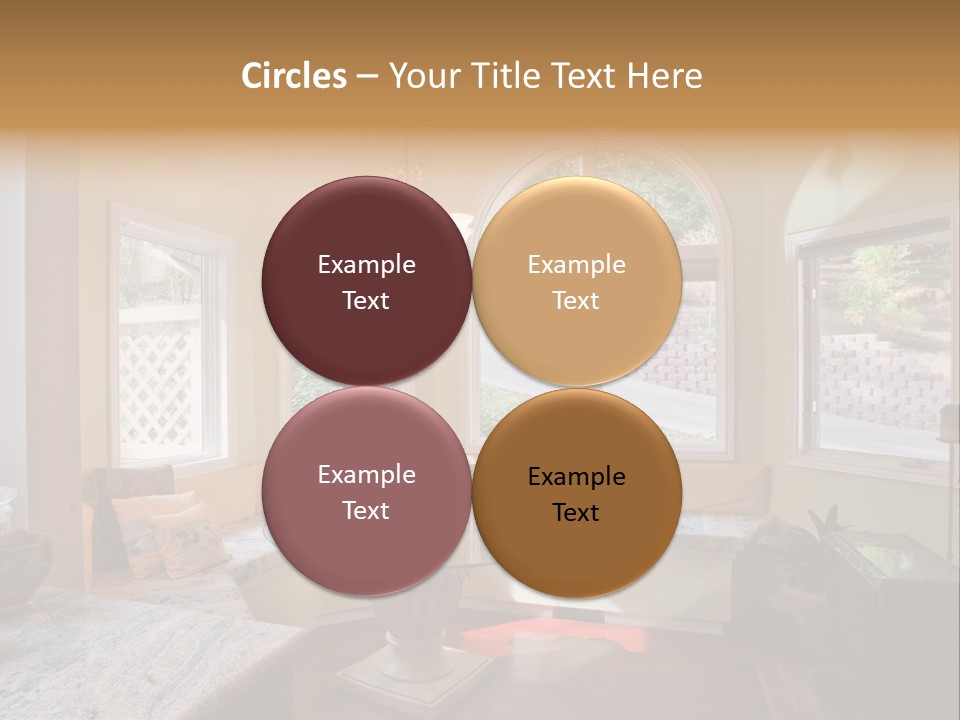 A Table With A Glass Top In Front Of A Window PowerPoint Template